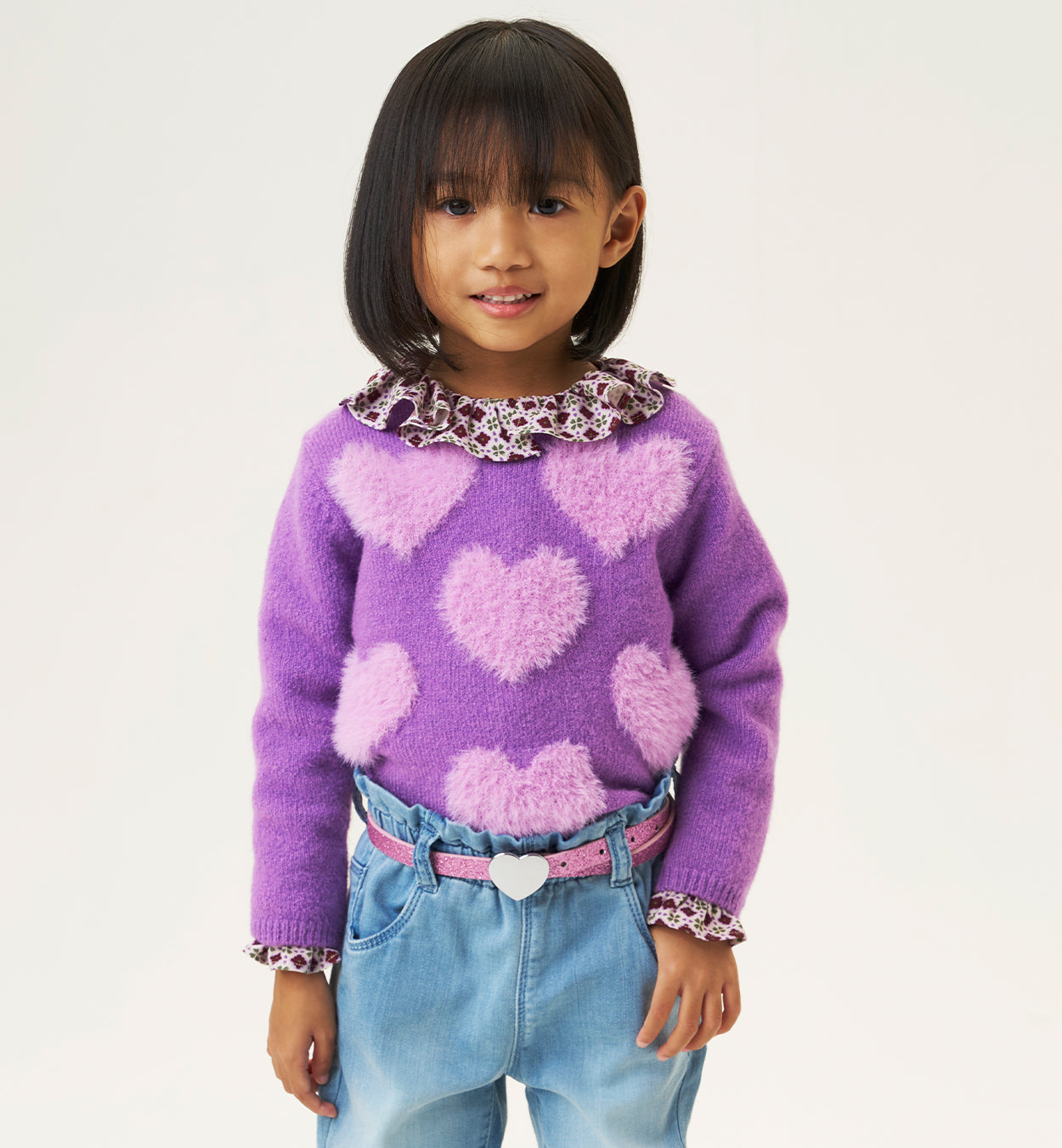 COSY LILAC - Maglioncino Cuori