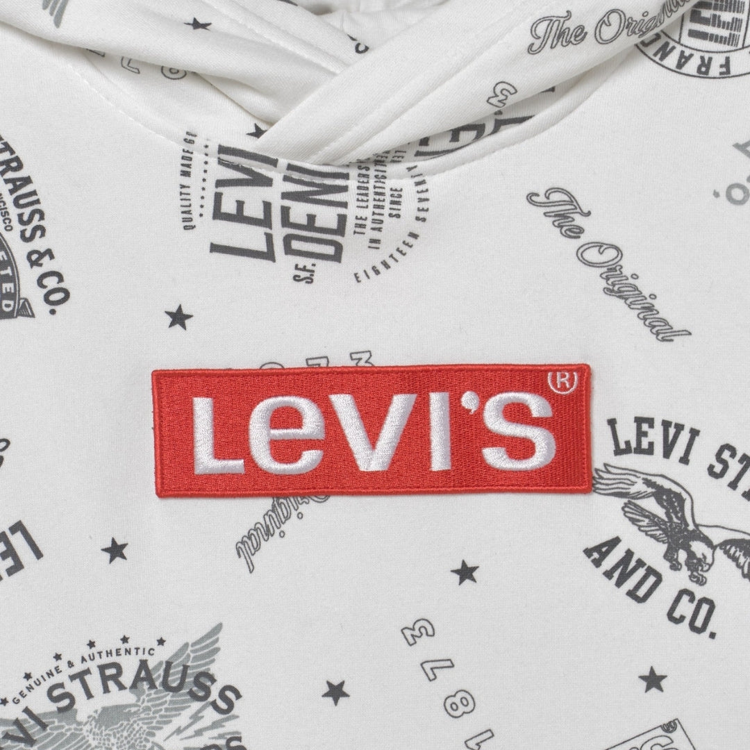 Levi's Printed Felpa con Cappuccio - WHITE