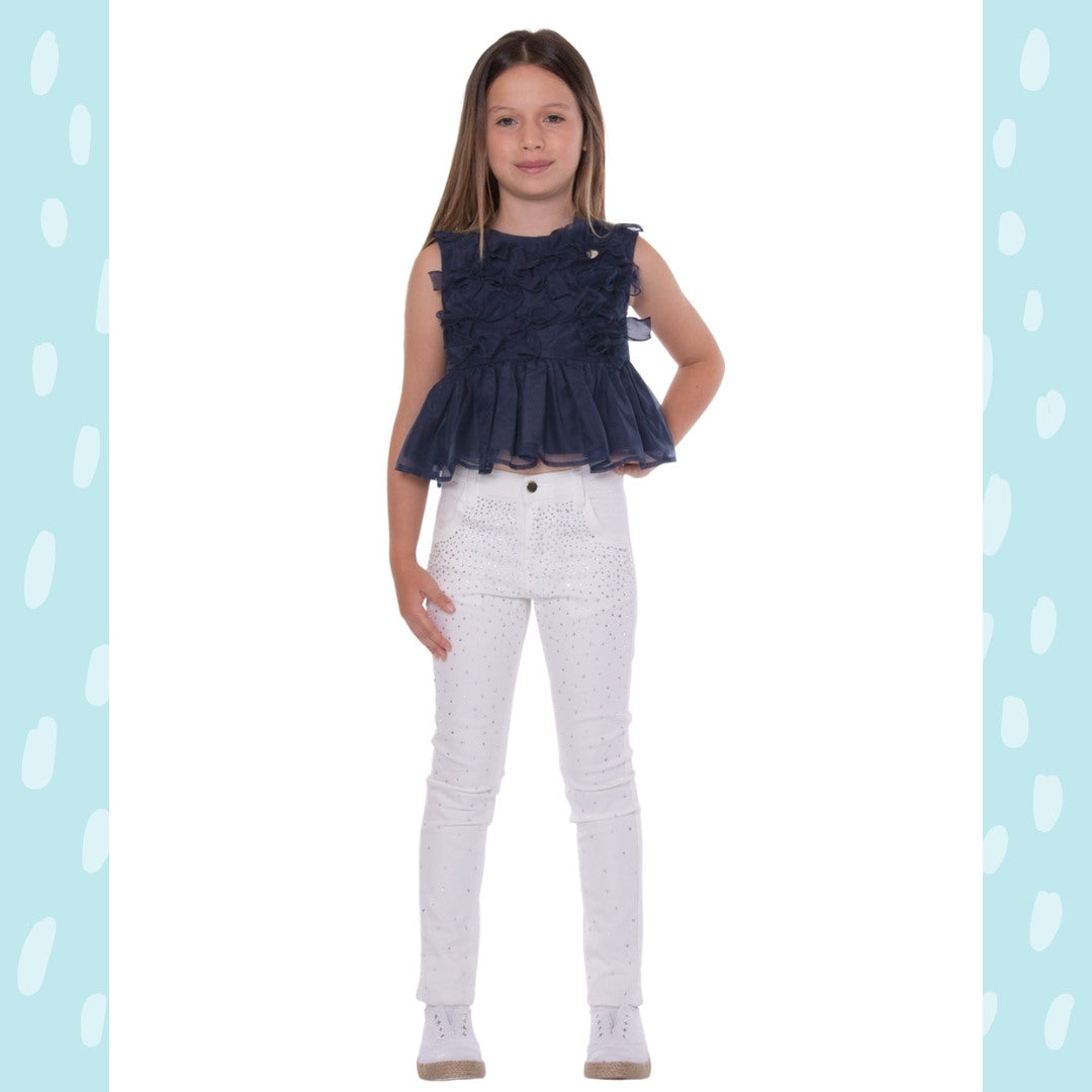 Jeans con strass