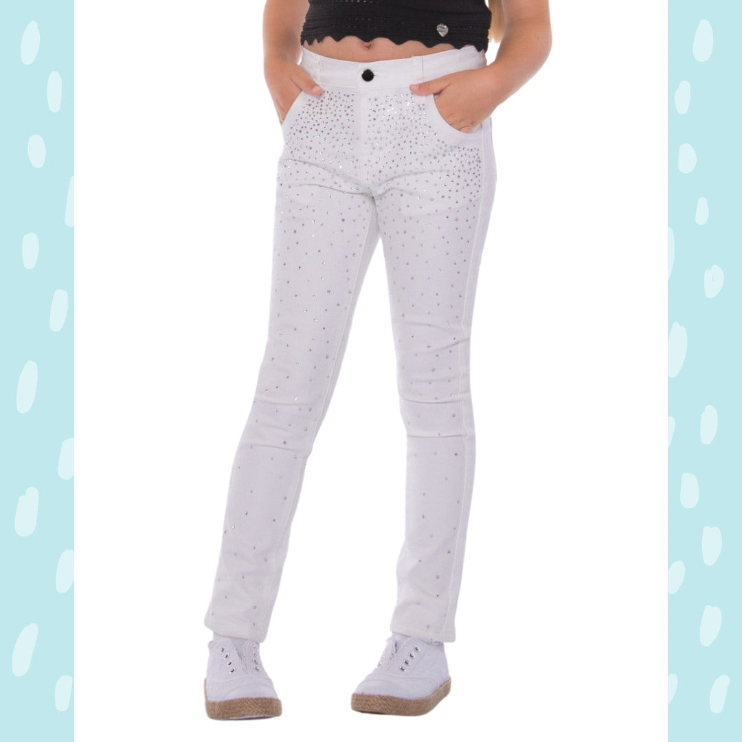 Jeans con strass