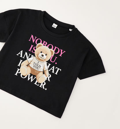 NOBODY -  T-shirt Crop
