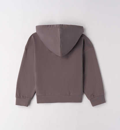 CHOOSE - Felpa c/cappuccio e zip