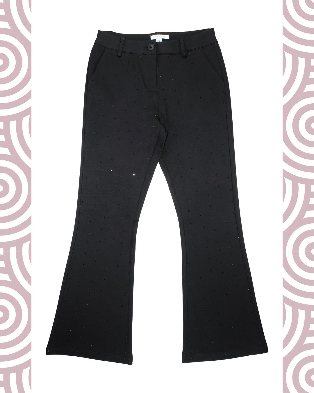 NERO - Pantalone c/strass
