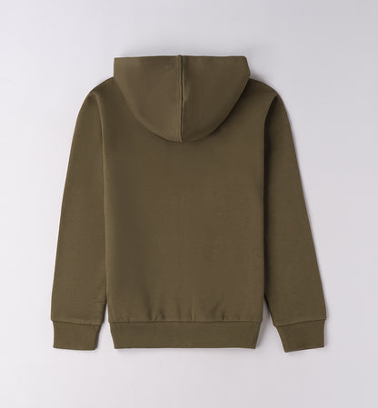 Felpa c/cappuccio e zip