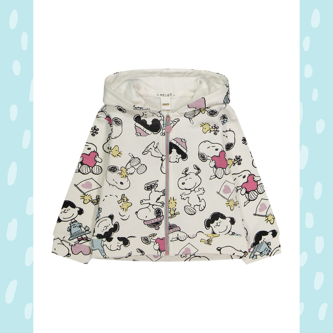 Snoopy girl - Felpa con cappuccio e zip
