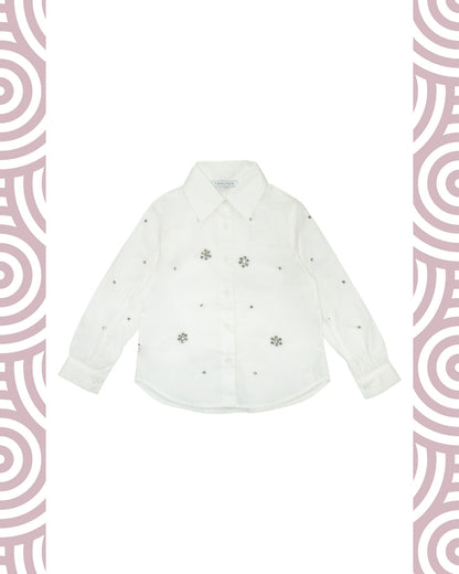 NERO - Camicia c/strass