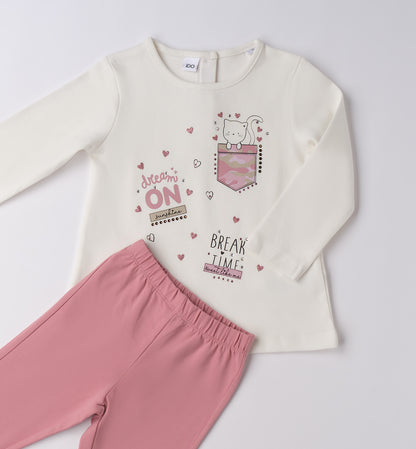 PINK MOOD - Completo Leggings+Maglietta (3-8 ANNI)