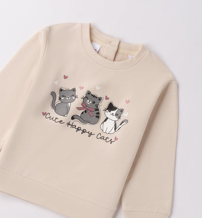 CUTE HAPPY CATS - Felpa