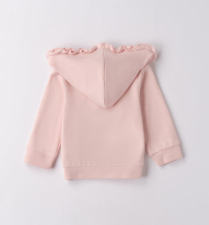 MINI GIRL - Felpa c/cappuccio e zip