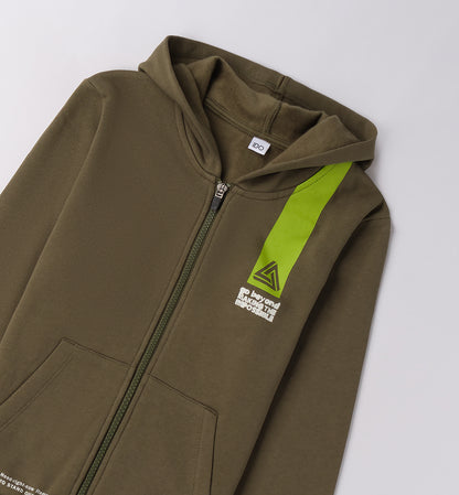 Felpa c/cappuccio e zip