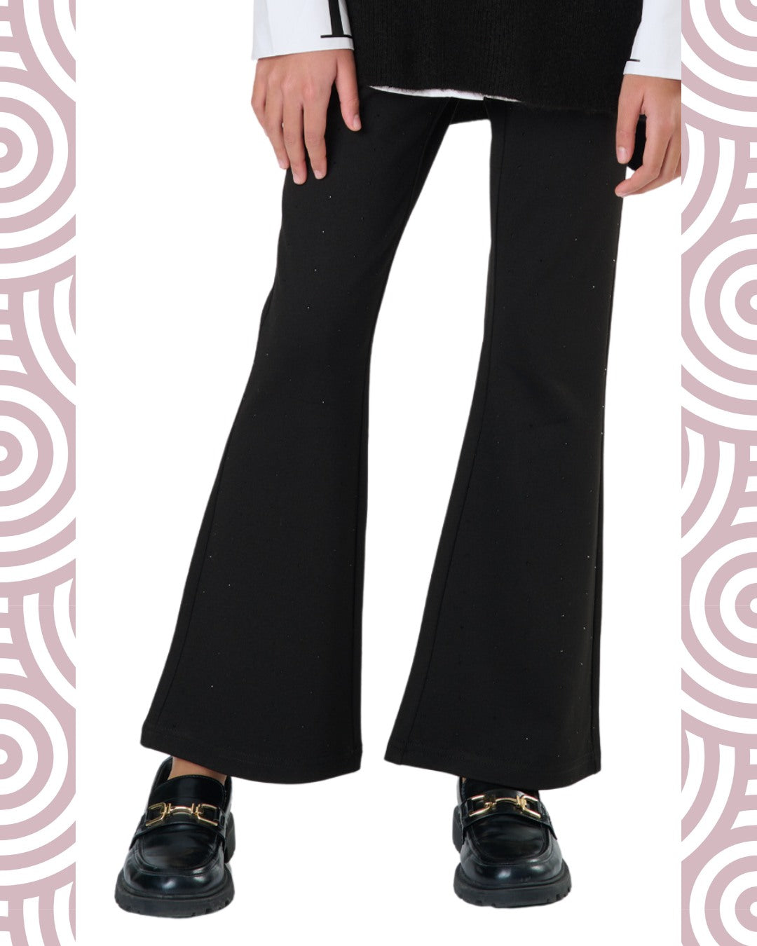 NERO - Pantalone c/strass