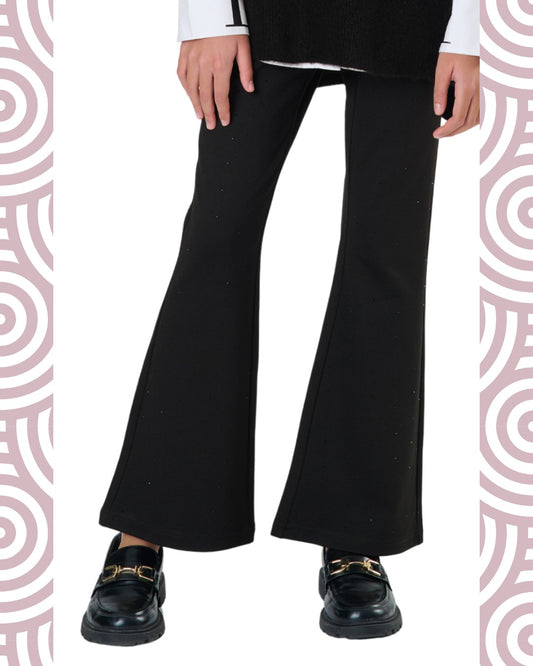 NERO - Pantalone c/strass