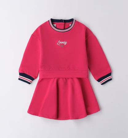PINK MOOD - Completo Felpa +Gonna (12MESI-8 ANNI)