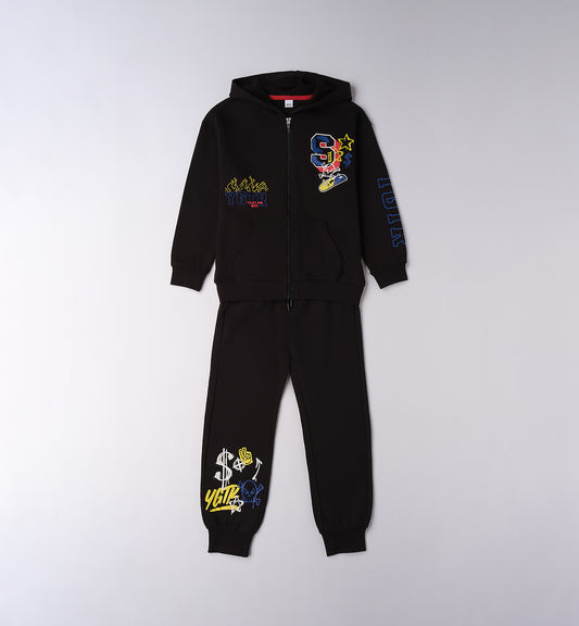 Tuta - Felpa c/cappuccio e zip+Pantalone