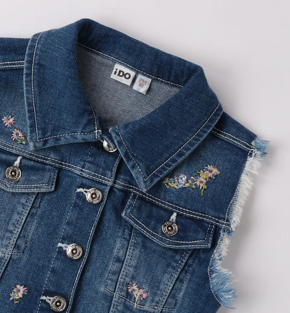 POSITIVE VIBES - Gilet c/ricami floreali