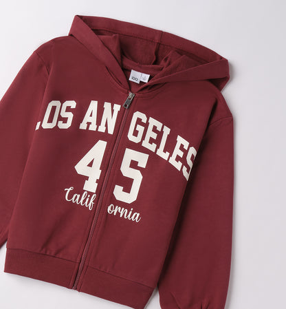 WEST COAST - Felpa c/cappuccio e zip