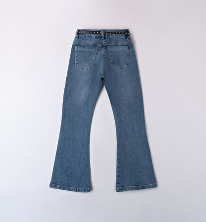 Jeans a zampa c/cintura