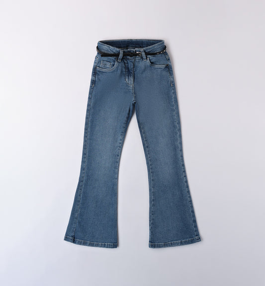 Jeans a zampa c/cintura