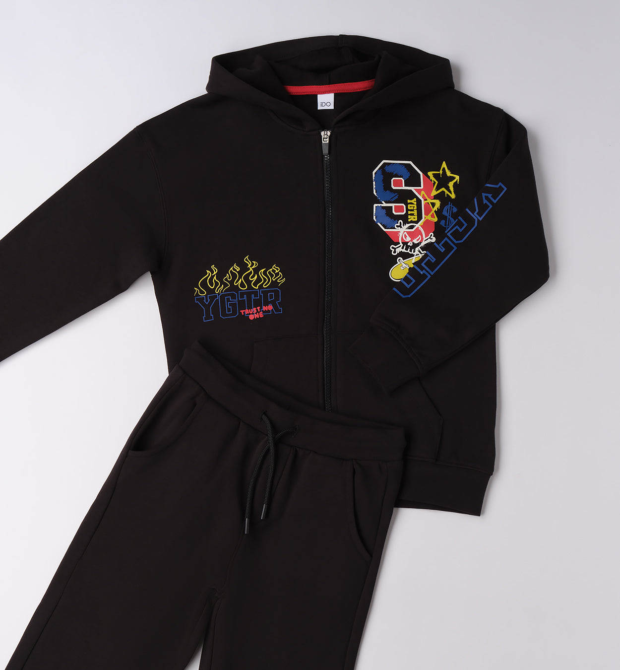 Tuta - Felpa c/cappuccio e zip+Pantalone