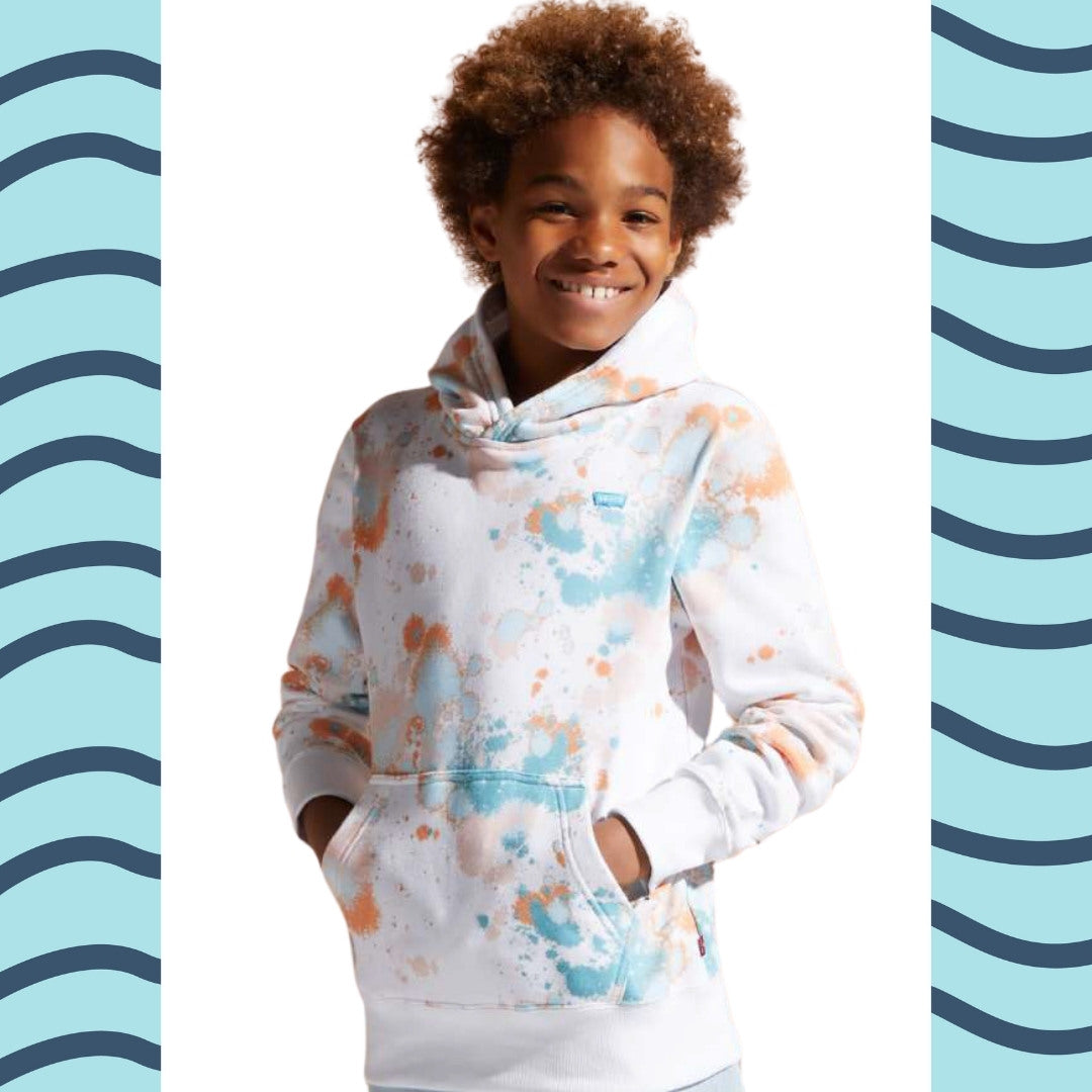 Vintage Surf e Sport - Splatter Print Felpa c/cappuccio (10-16 ANNI)