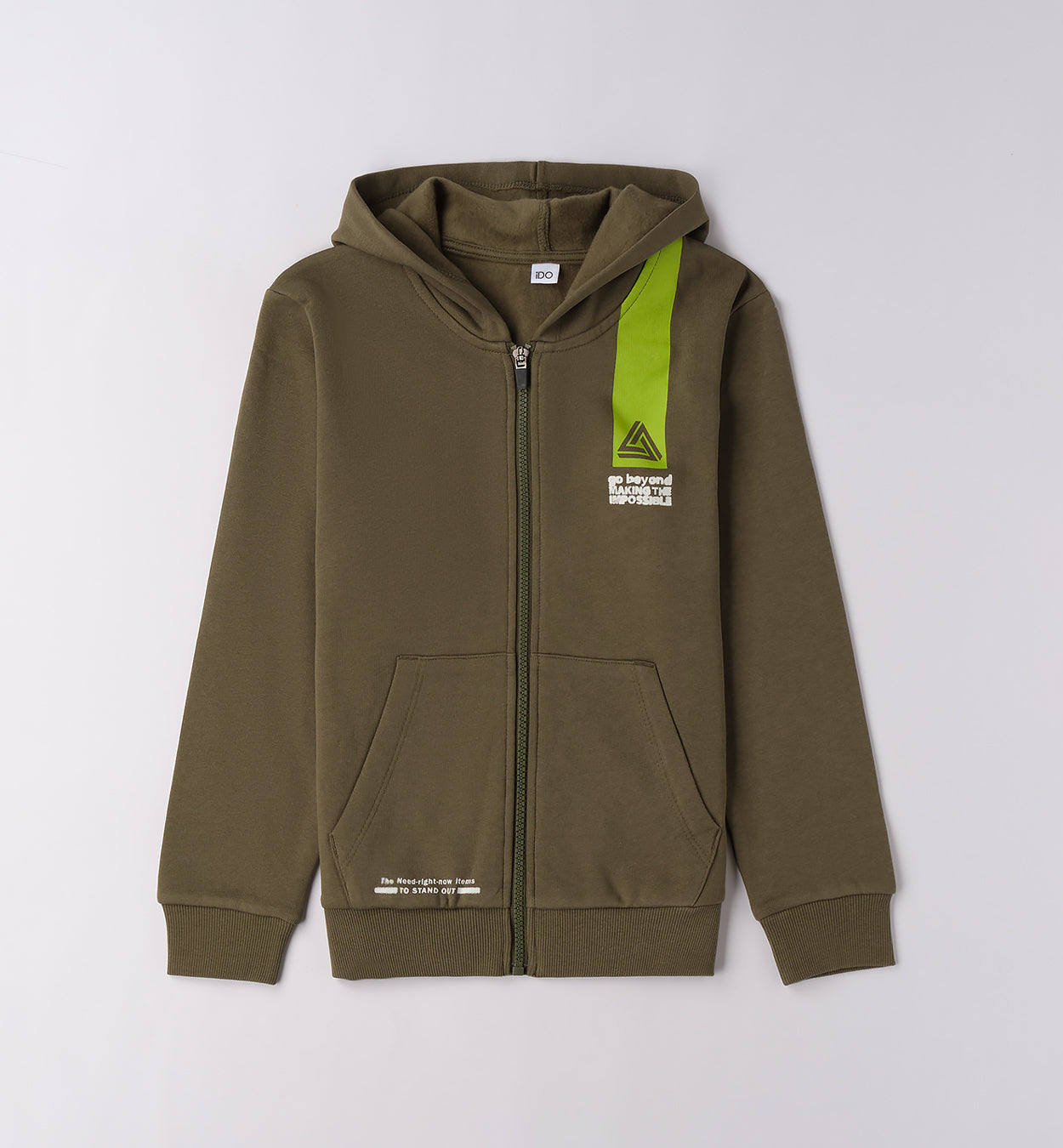 Felpa c/cappuccio e zip