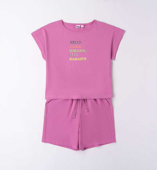 FLOWERS - Completo T-Shirt+Pantaloncino