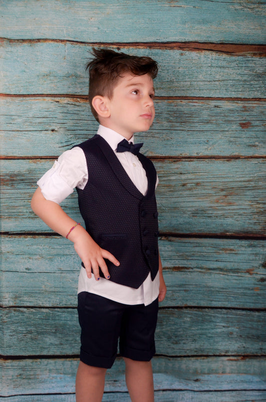 Completo Camicia, Pantaloncino, Gilet e Papillon