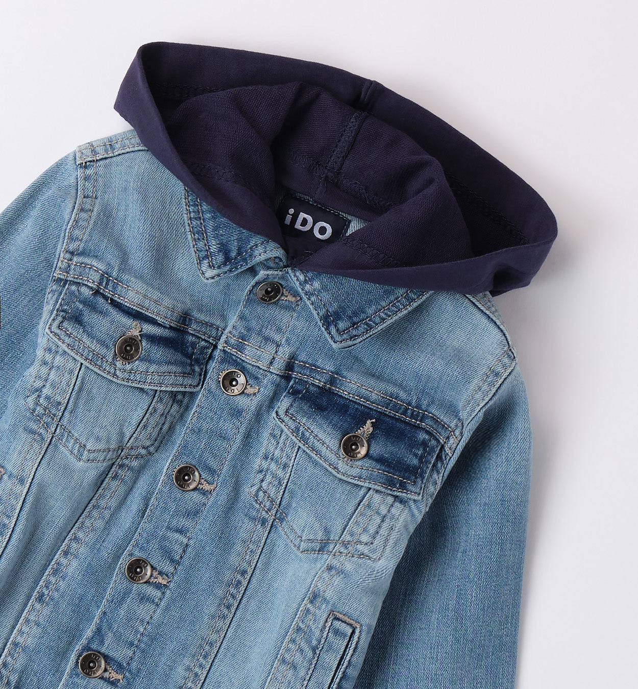 Denim Everyday - Giubbotto di jeans c/cappuccio