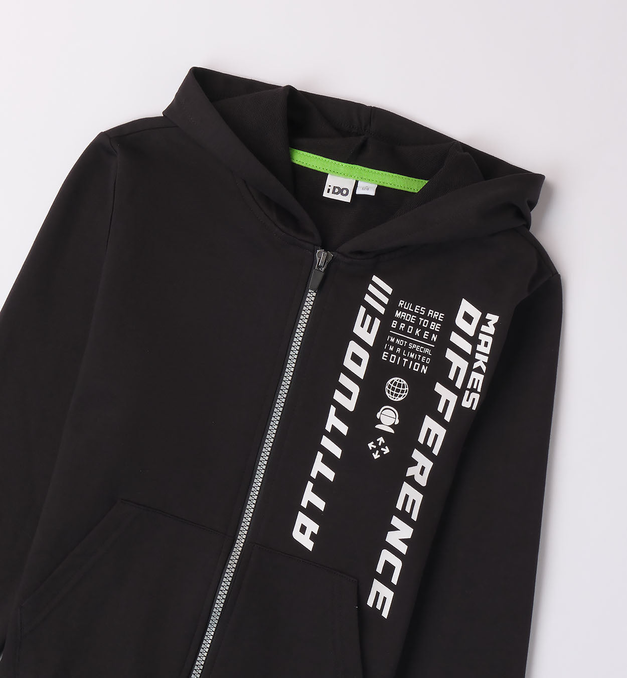 Attitude - Felpa c/zip e Cappuccio