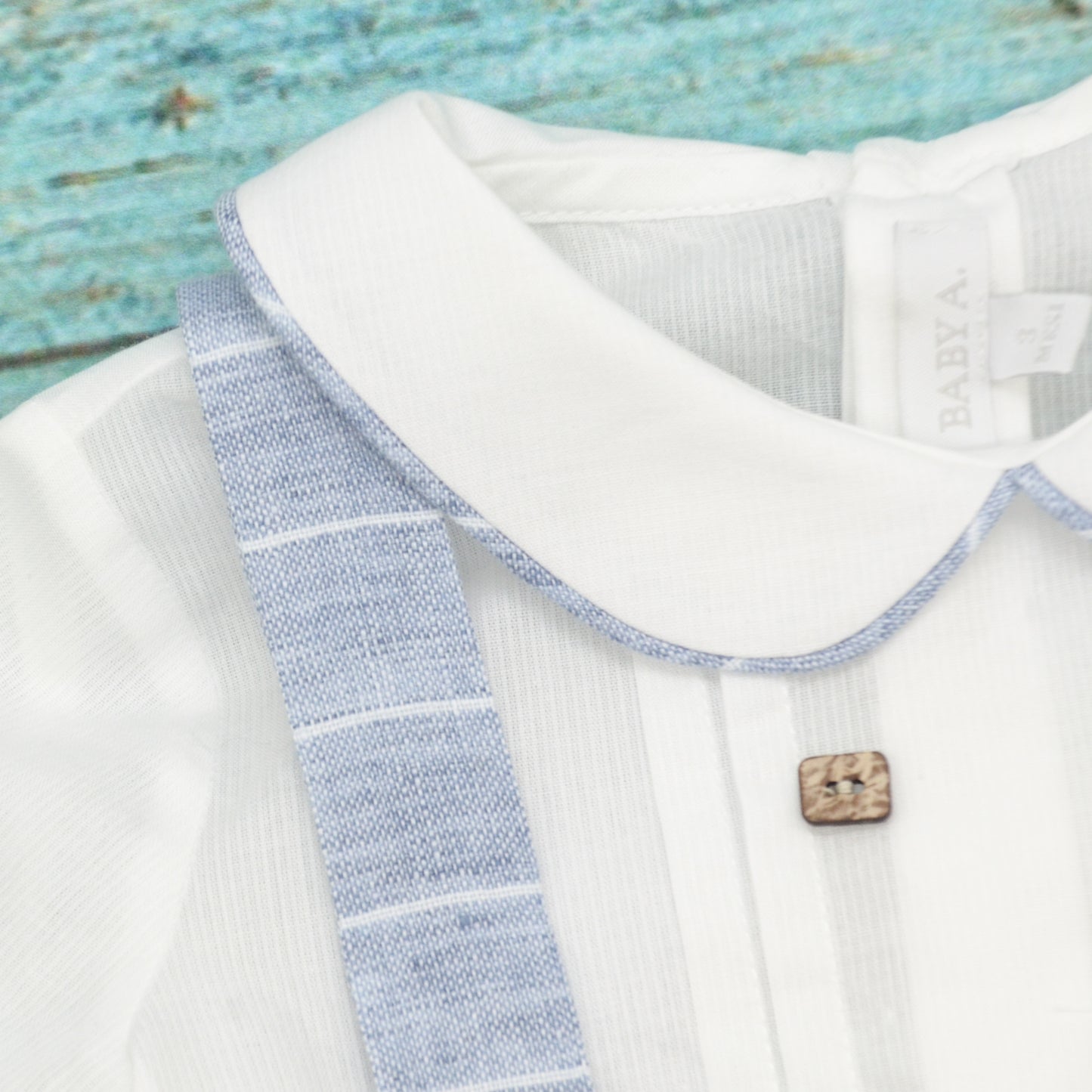 BABY A. Completo Camicia Body e Pantaloncino