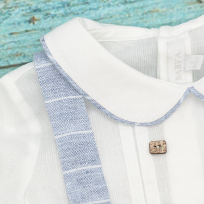 BABY A. Completo Camicia Body e Pantaloncino