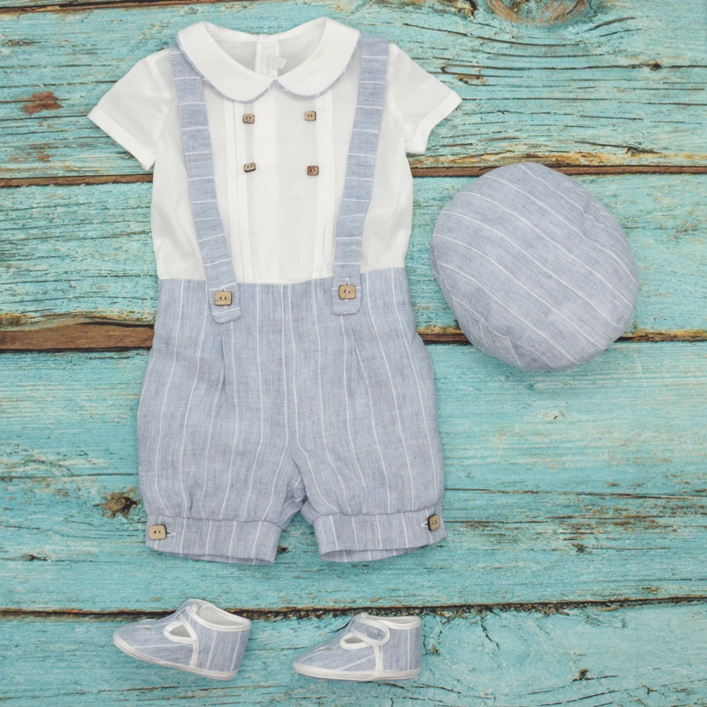 BABY A. Completo Camicia Body e Pantaloncino
