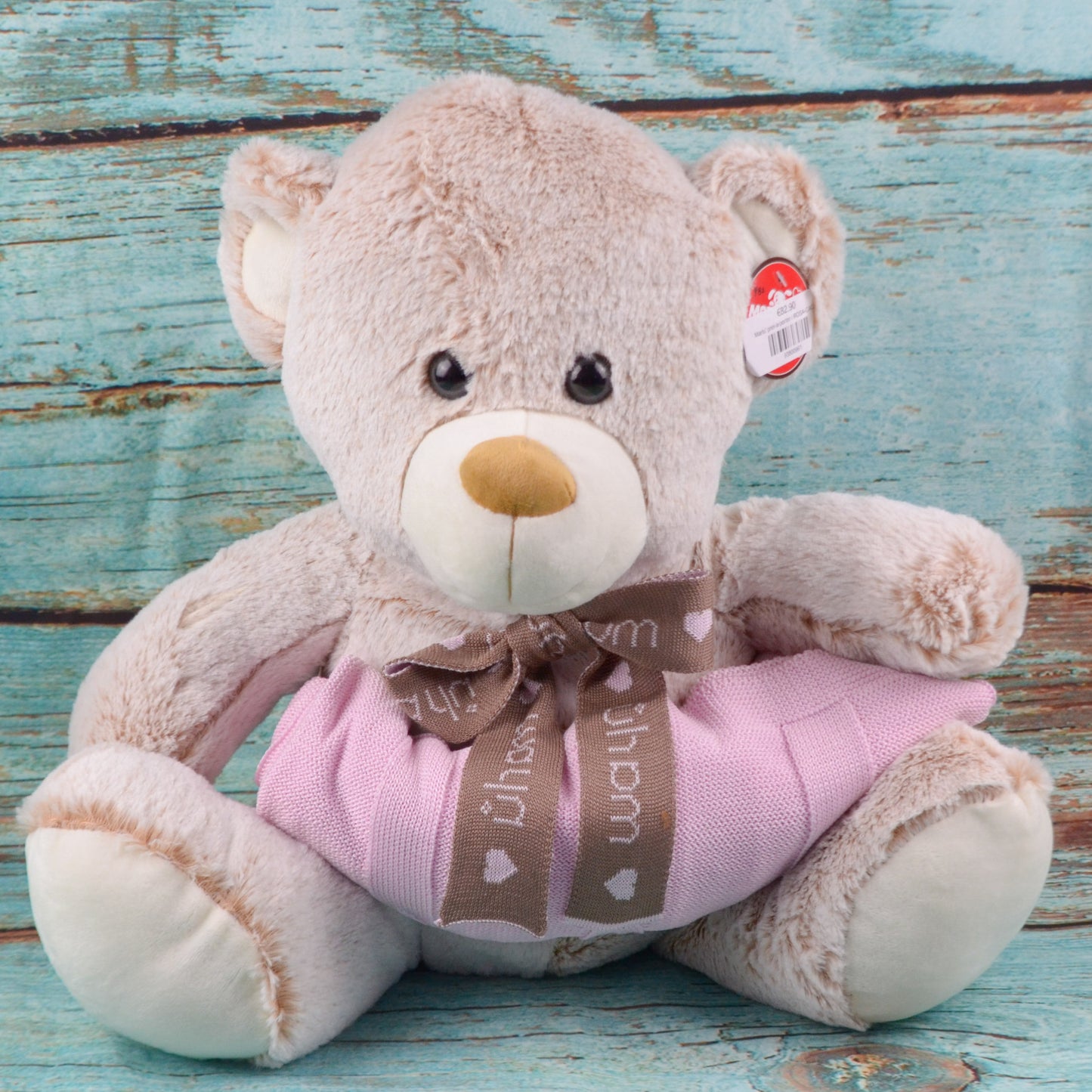 Orso peluche con copertina - Rosa