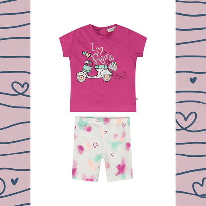 Completi Baby Girl - I Love Rome - Completo T-Shirt e Pantaloncino