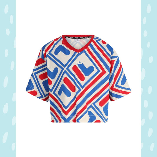 LANGENHAGEN AOP - T-Shirt cropped